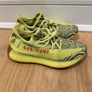 Adidas Women Yeezy Boost 350 V2 - Yellow and Blue size 5